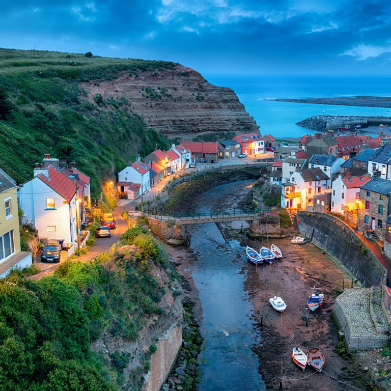 Fishing village of Staithes near Scarborough on the north Yorkshire coast